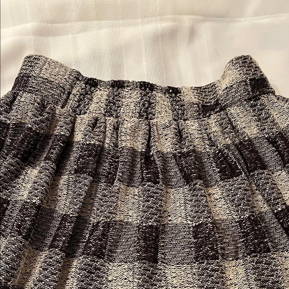 Free People Checkered Skater Skirt - Black and Cream - Picture 5 of 7